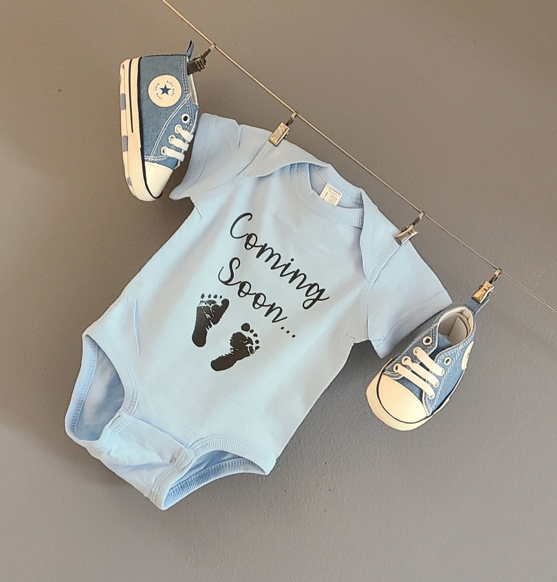 Funny Baby Grows-Printed-I'm Going Fishing With Grandad-Novelty Funny Baby  Grows