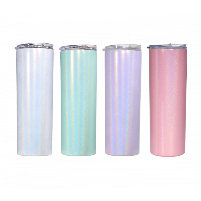 Blank 25-Pack Deal! 20 oz. STRAIGHT Shimmer Rainbow Sublimation